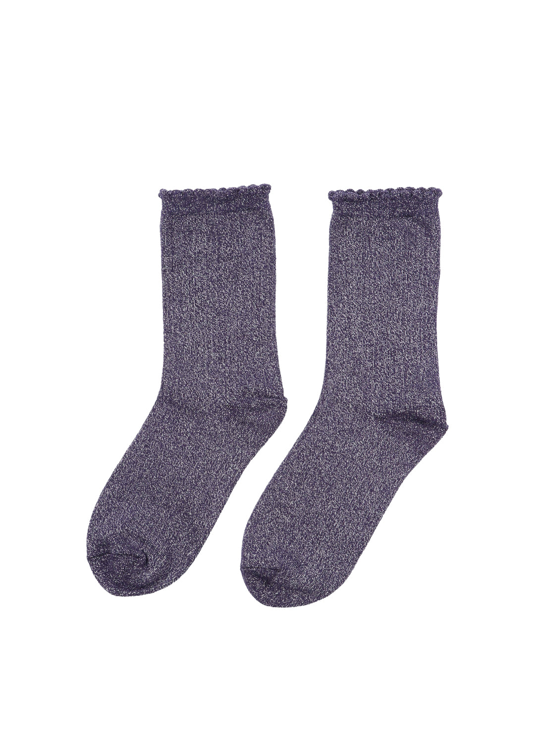 Pair of blue socks on a white background