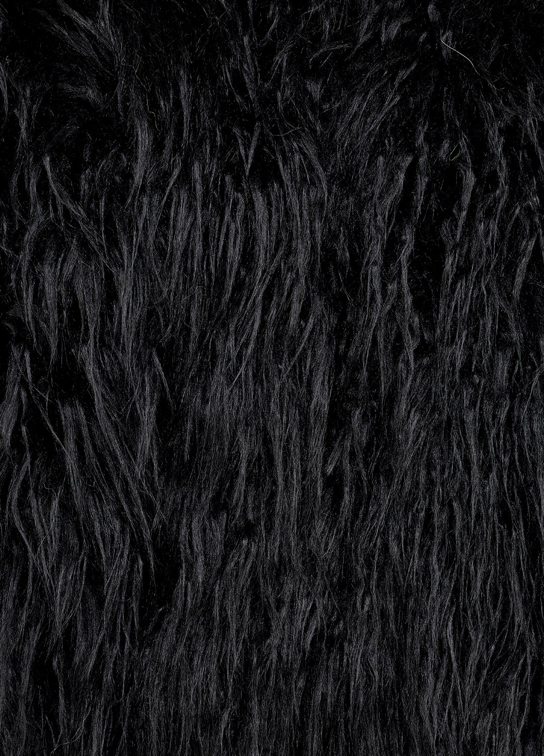 Good Fluff Faux Mongolian Jacket - Black