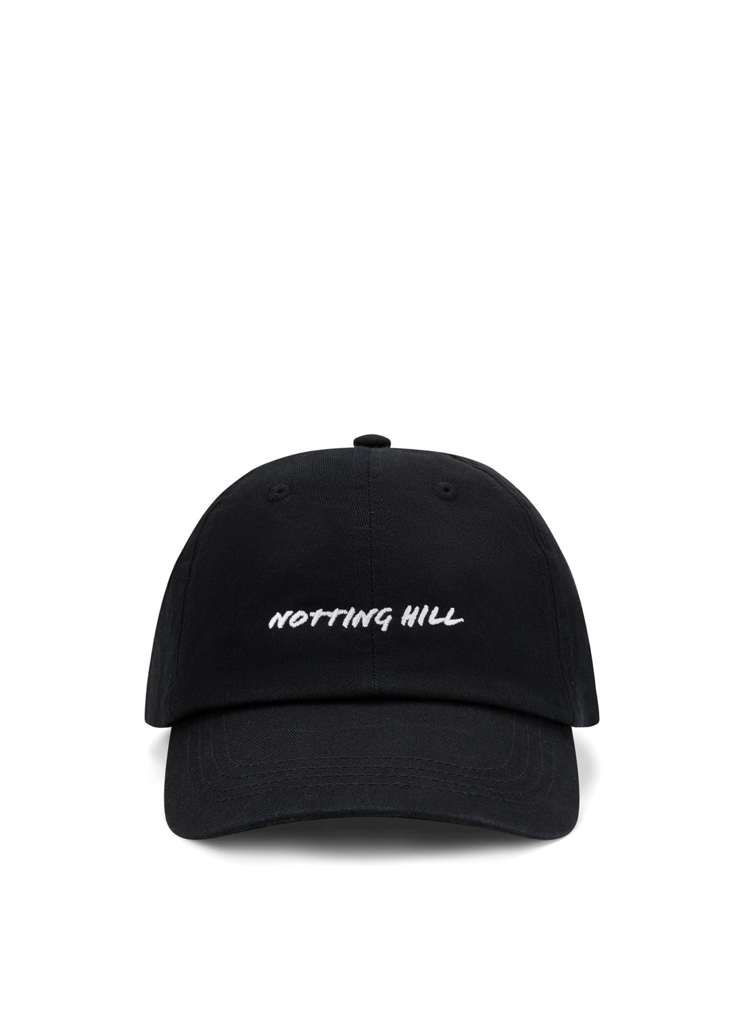 Black cotton baseball cap with "Notting Hill" embroidery - GOOD FLUFF
