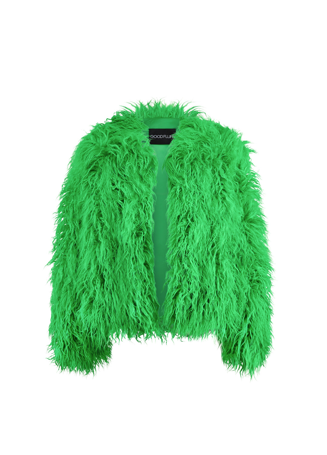 Good Fluff Faux Mongolian Jacket - Bright Green