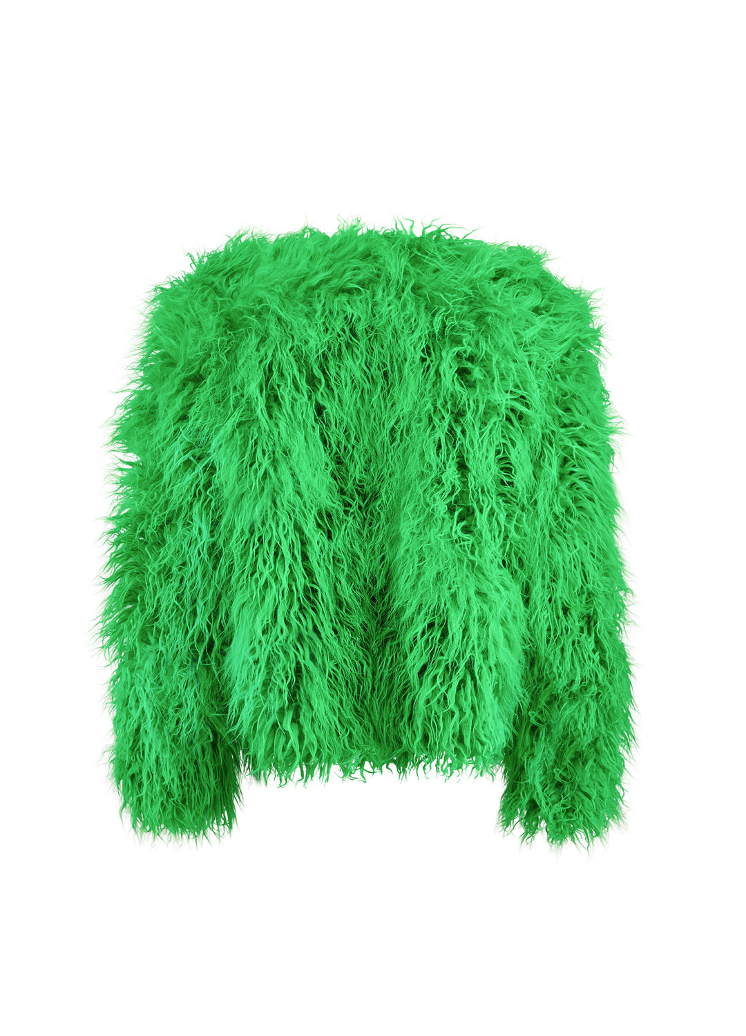 Good Fluff Faux Mongolian Jacket - Bright Green