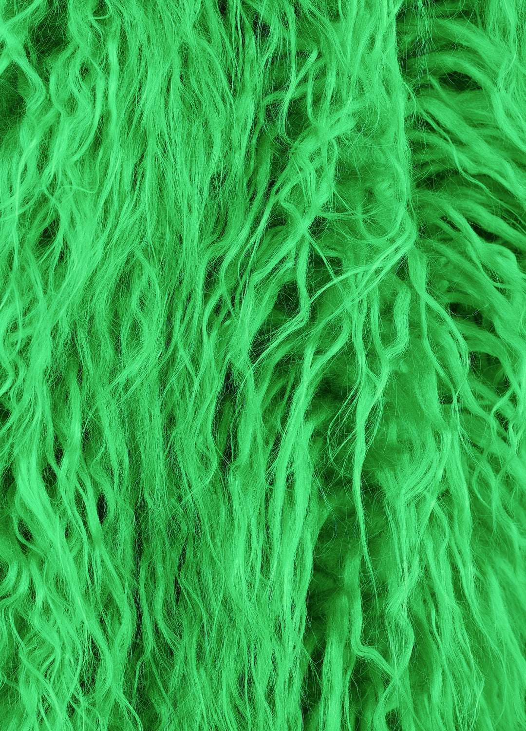 Good Fluff Faux Mongolian Jacket - Bright Green