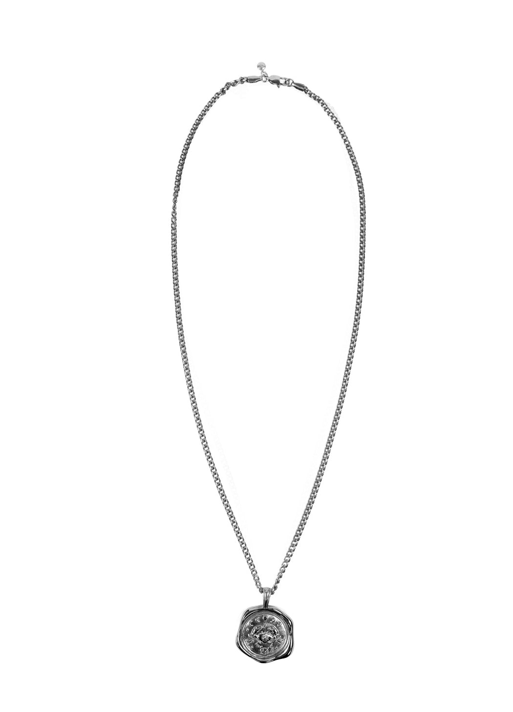 Silver Zodiac Medallion Necklace