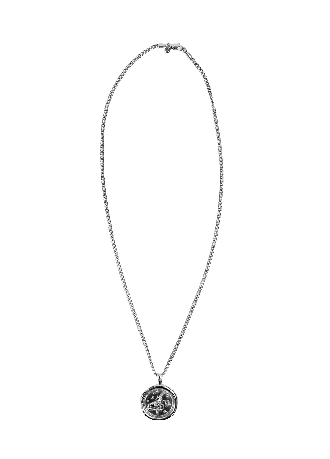 Silver Zodiac Medallion Necklace