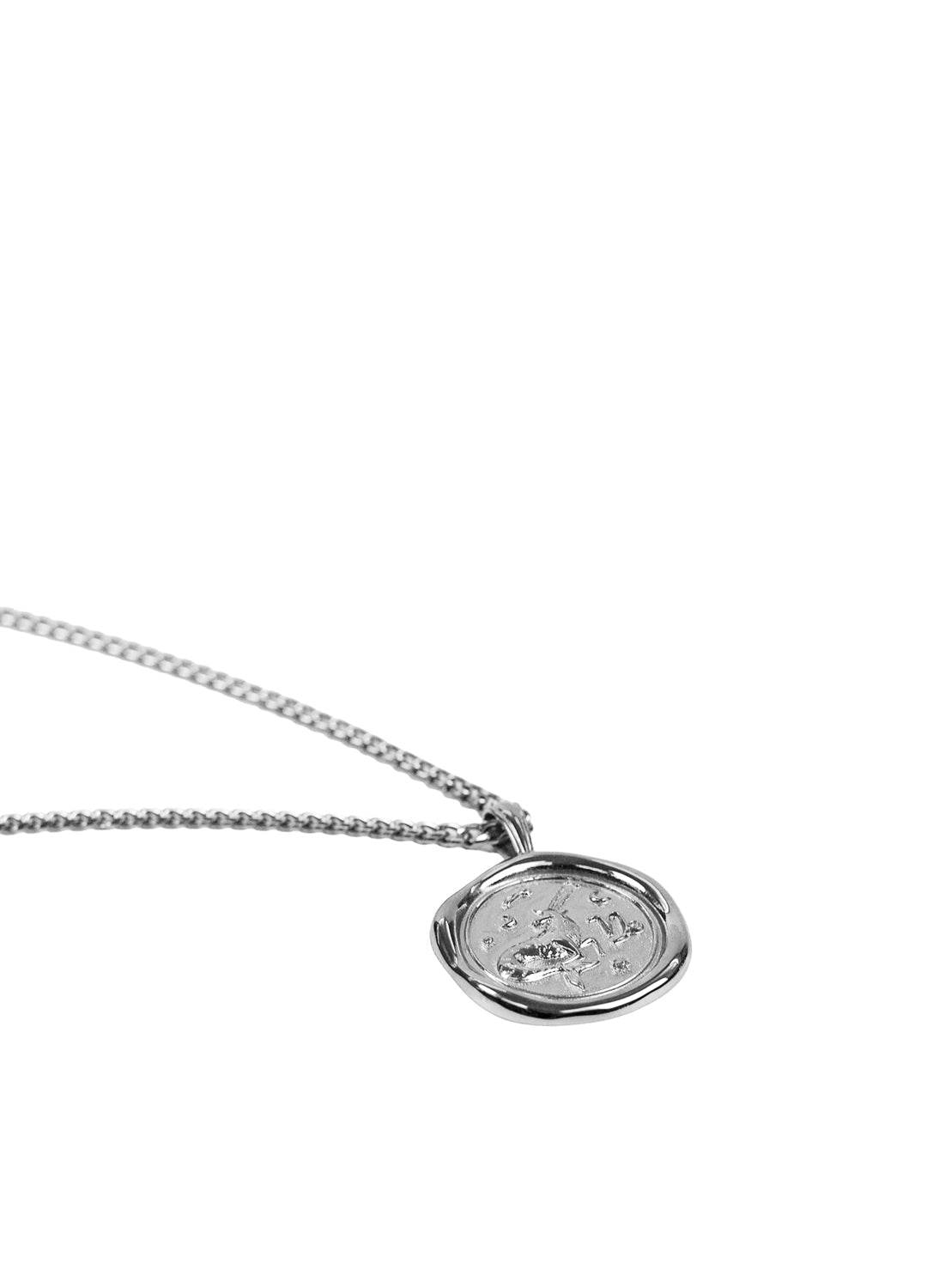 Silver Zodiac Medallion Necklace