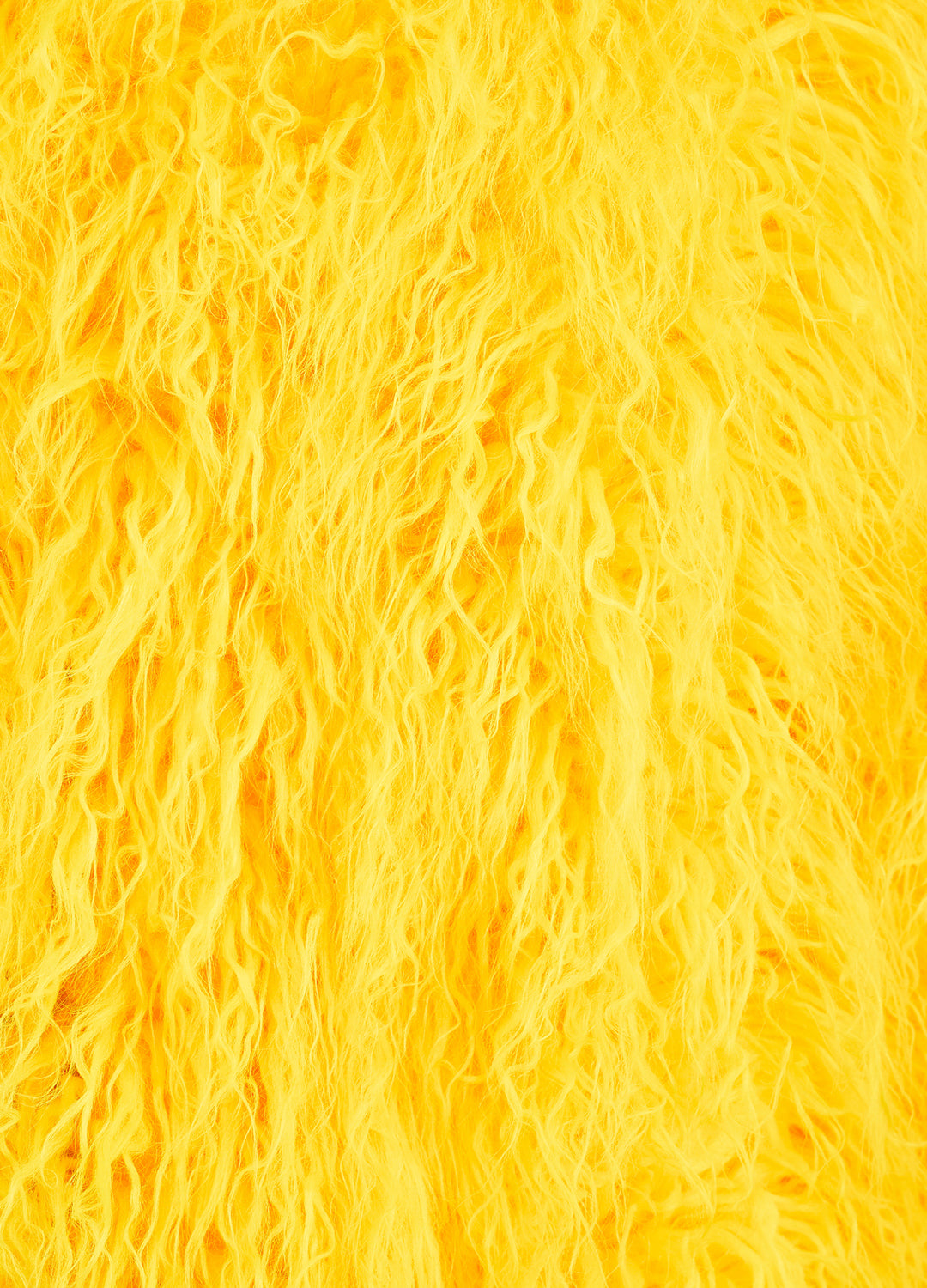 Good Fluff Faux Mongolian Jacket - Canary Yellow