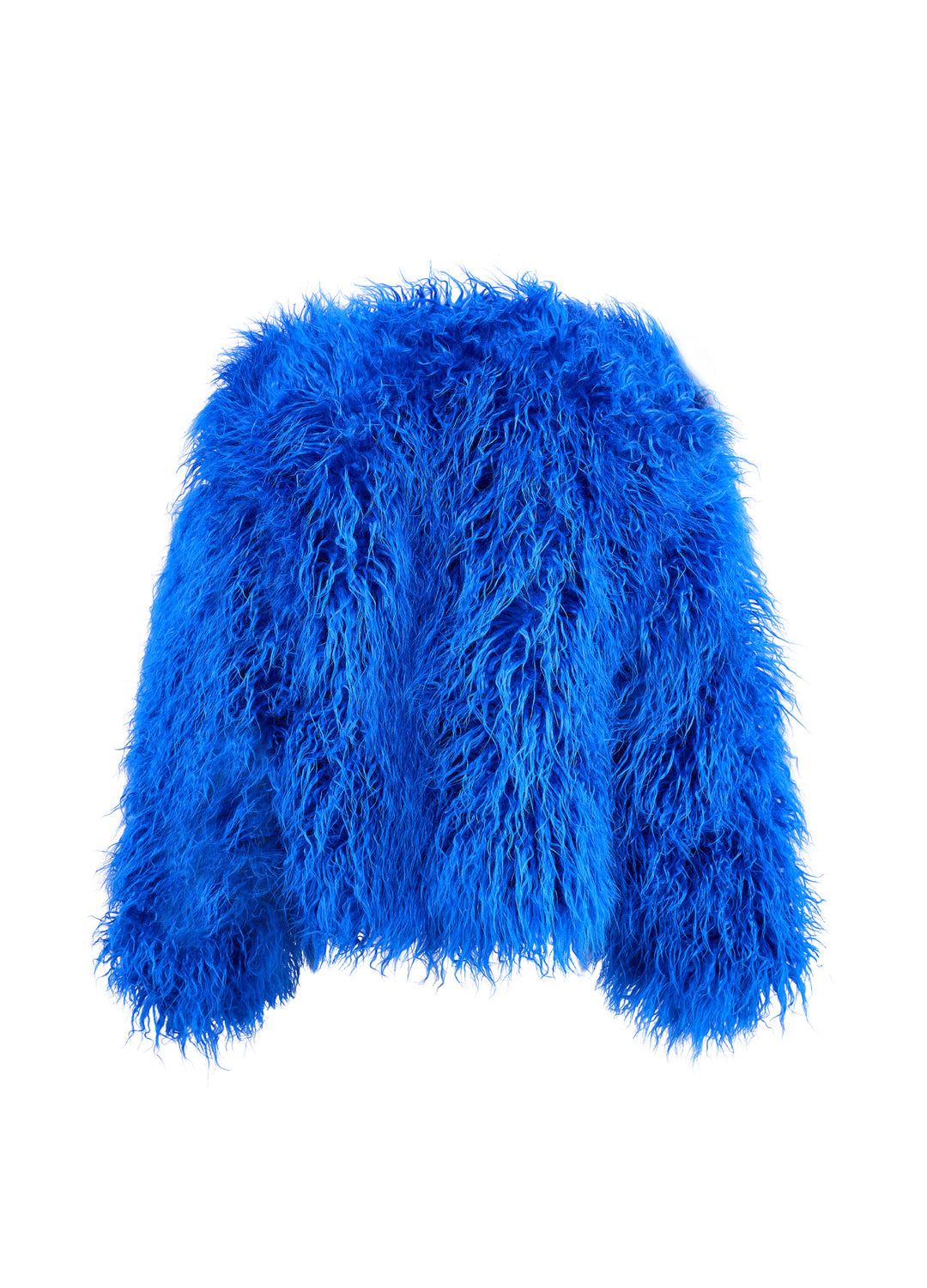 Good Fluff Faux Mongolian Jacket - Cobalt Blue