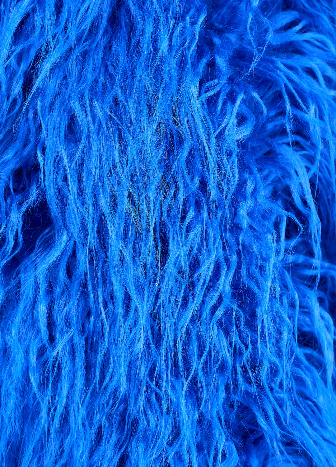 Good Fluff Faux Mongolian Jacket - Cobalt Blue