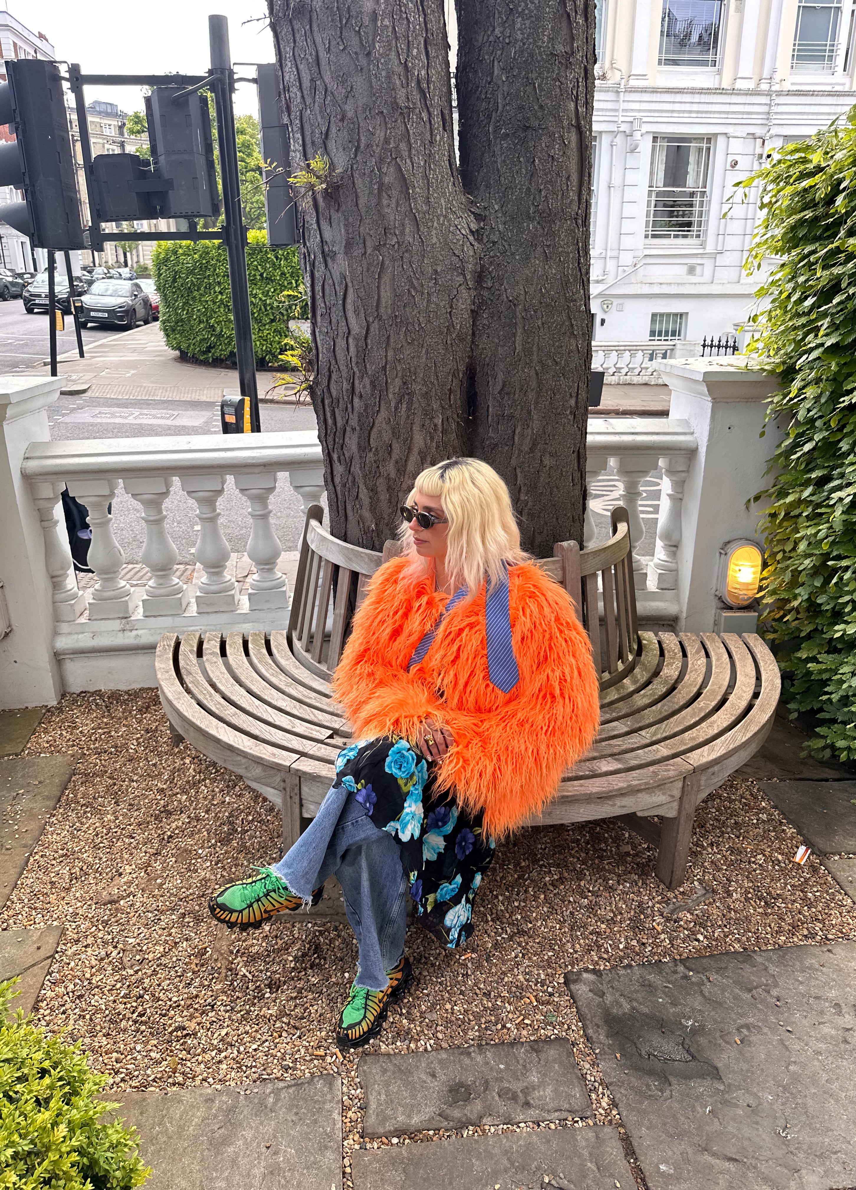 Mongolian Faux Fur Jacket - Bright Orange | Good Fluff – GOOD FLUFF