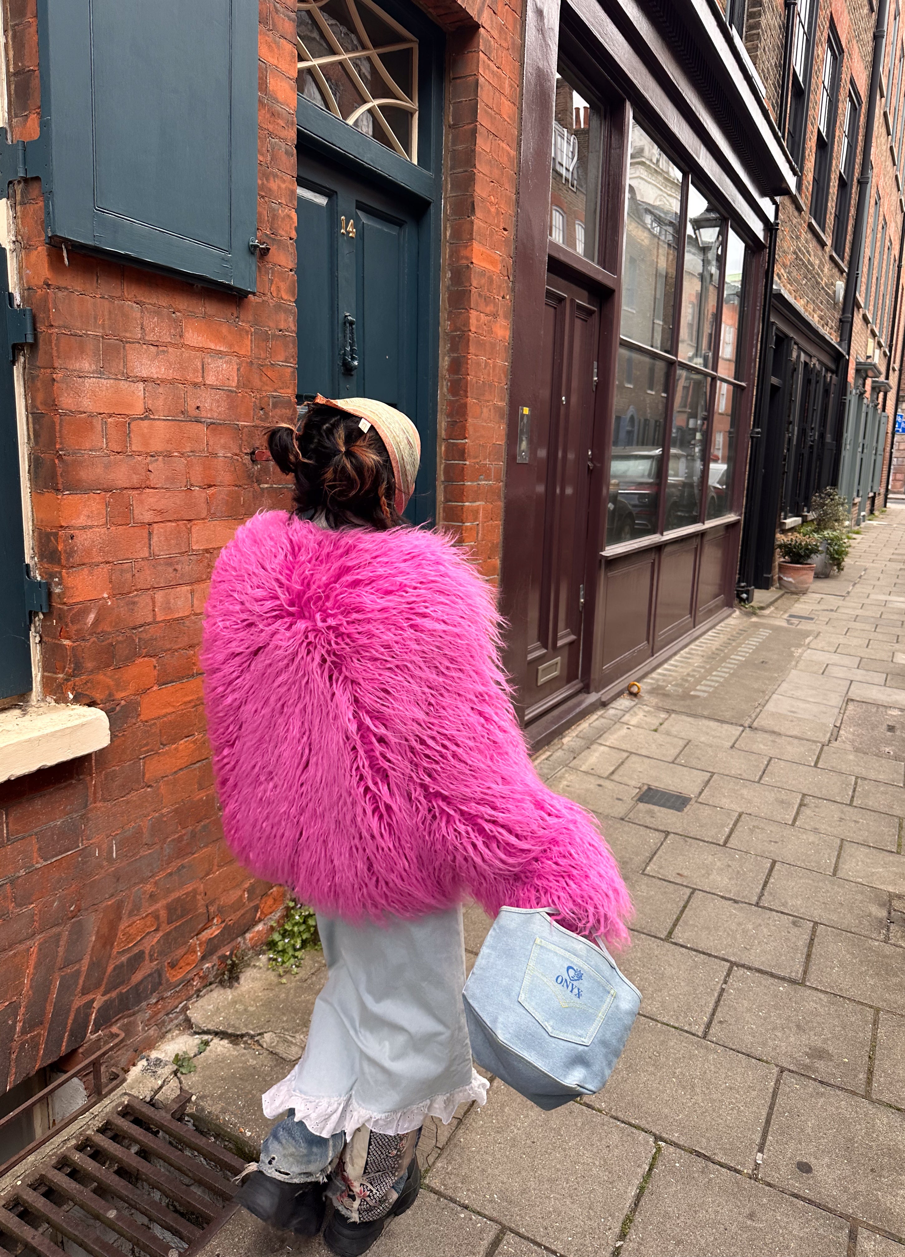 Good Fluff Faux Mongolian Jacket - Rose Pink