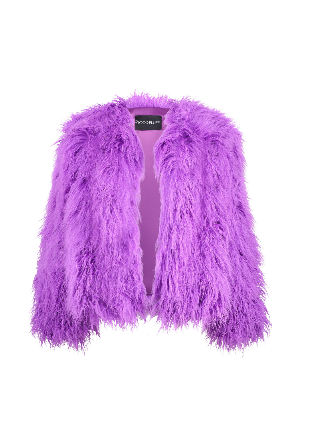 Good Fluff Faux Mongolian Jacket - Deep Purple