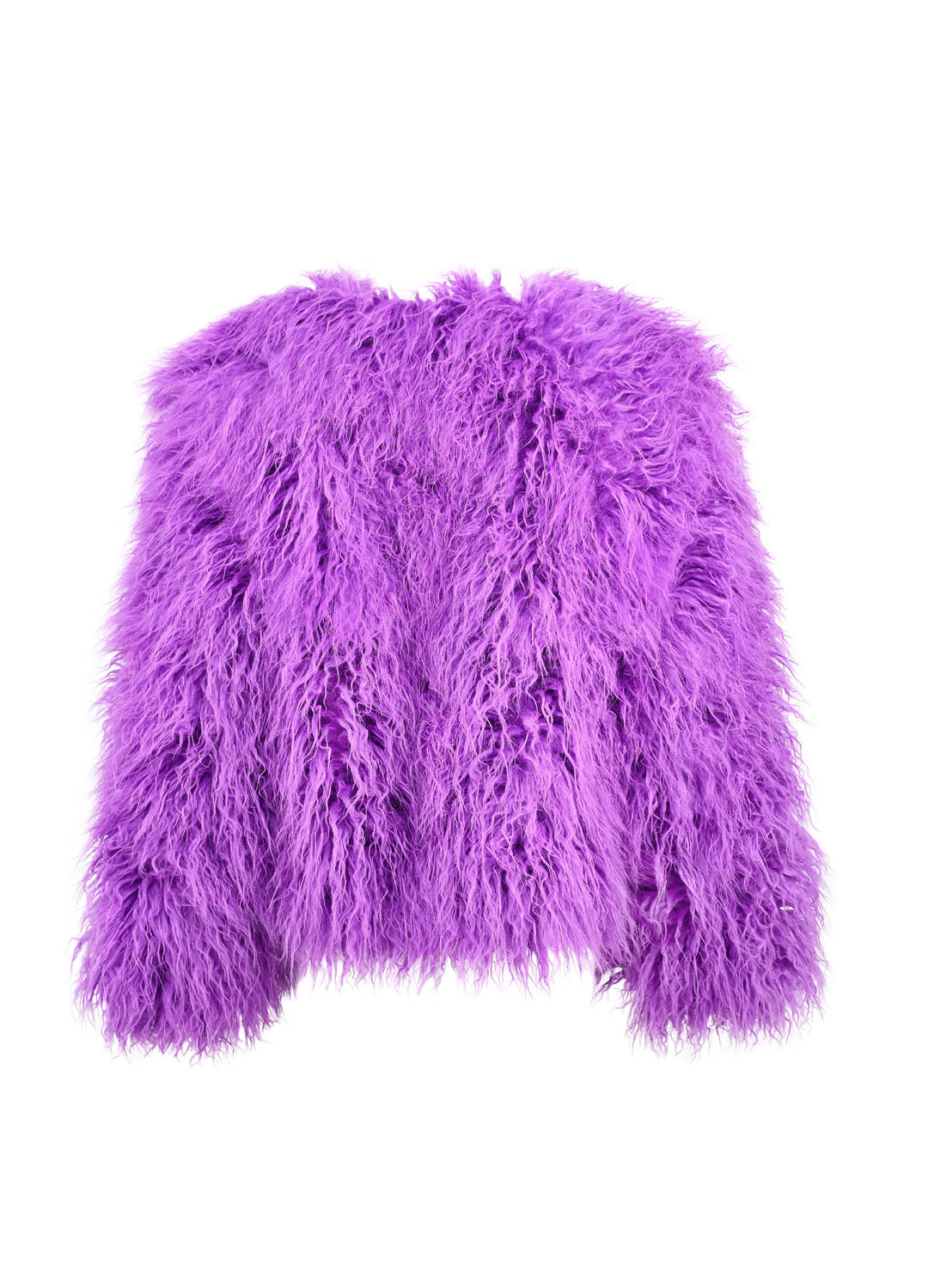 Good Fluff Faux Mongolian Jacket - Deep Purple