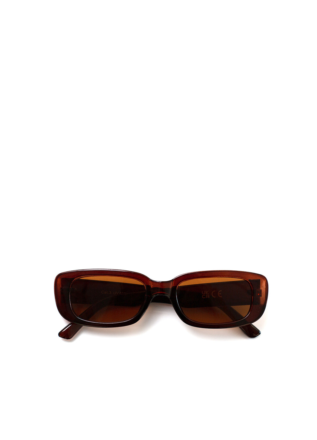 Brown sunglasses on a white background