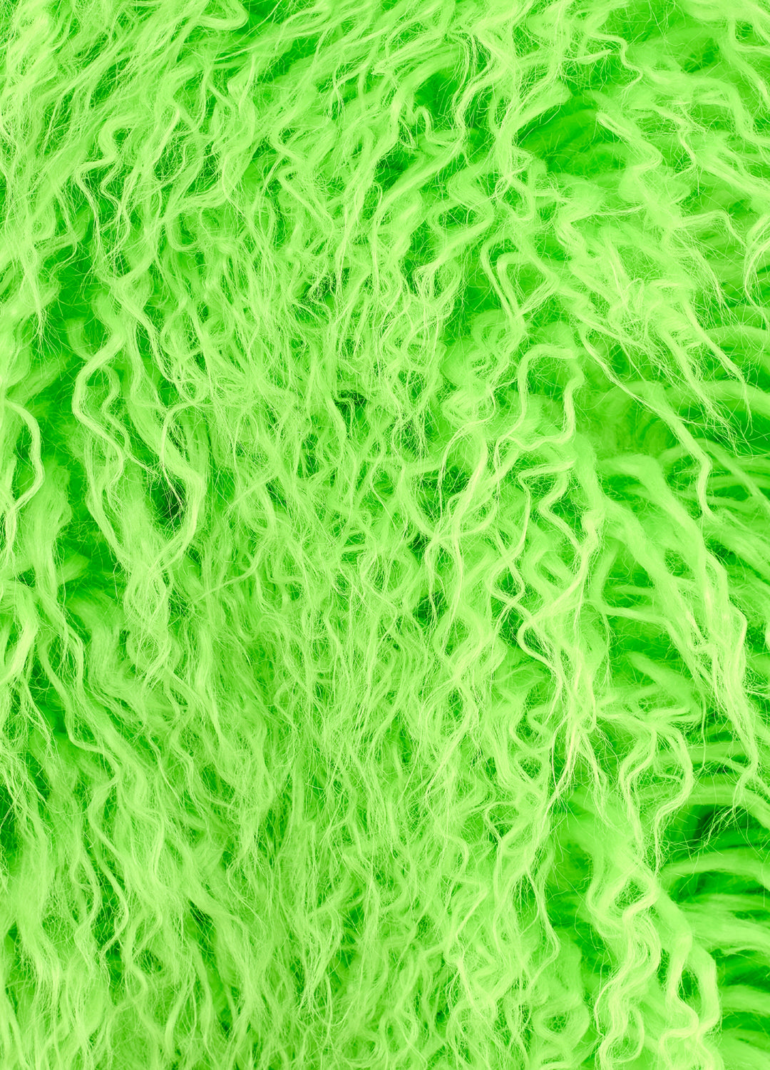 Good Fluff Faux Mongolian Jacket - Fluorescent Green