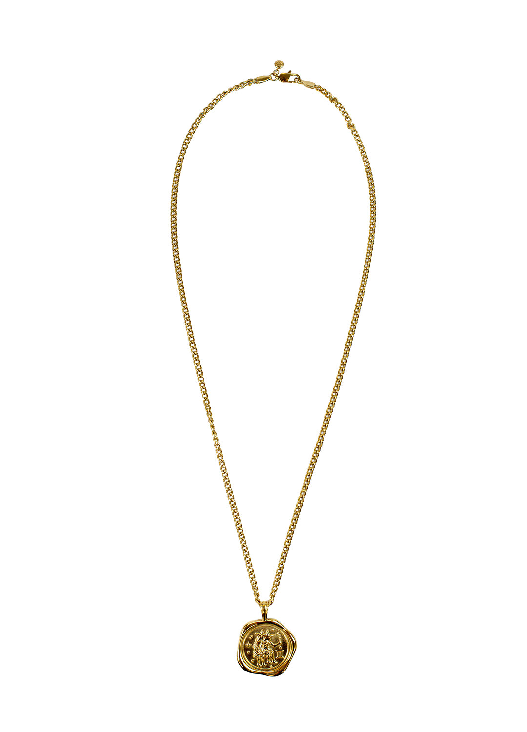 Gold Zodiac Medallion Necklace