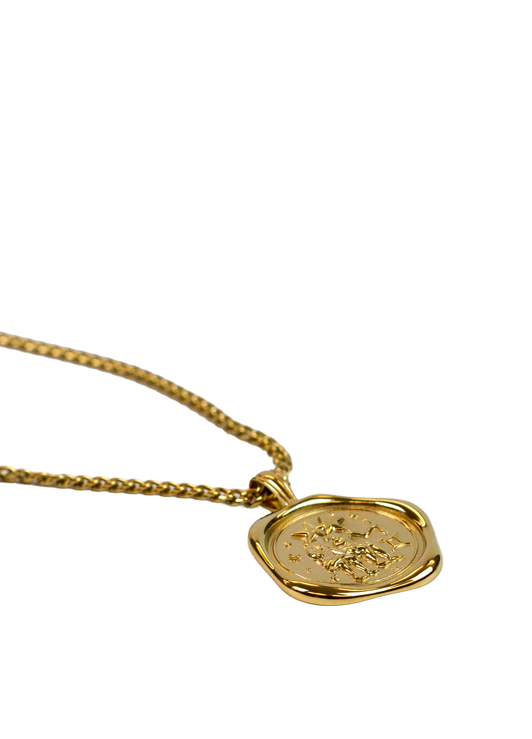 Gold Zodiac Medallion Necklace