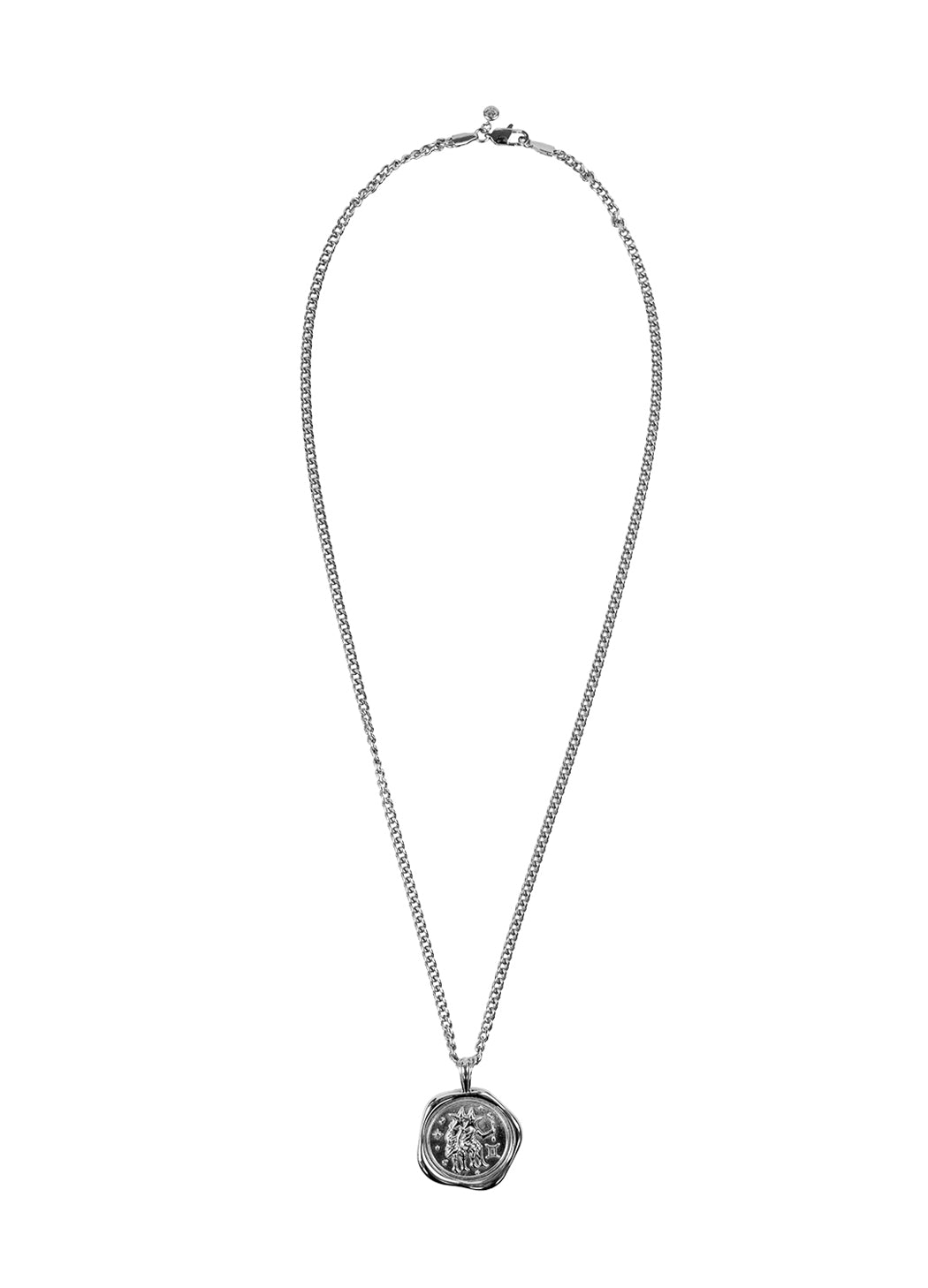 Silver Zodiac Medallion Necklace