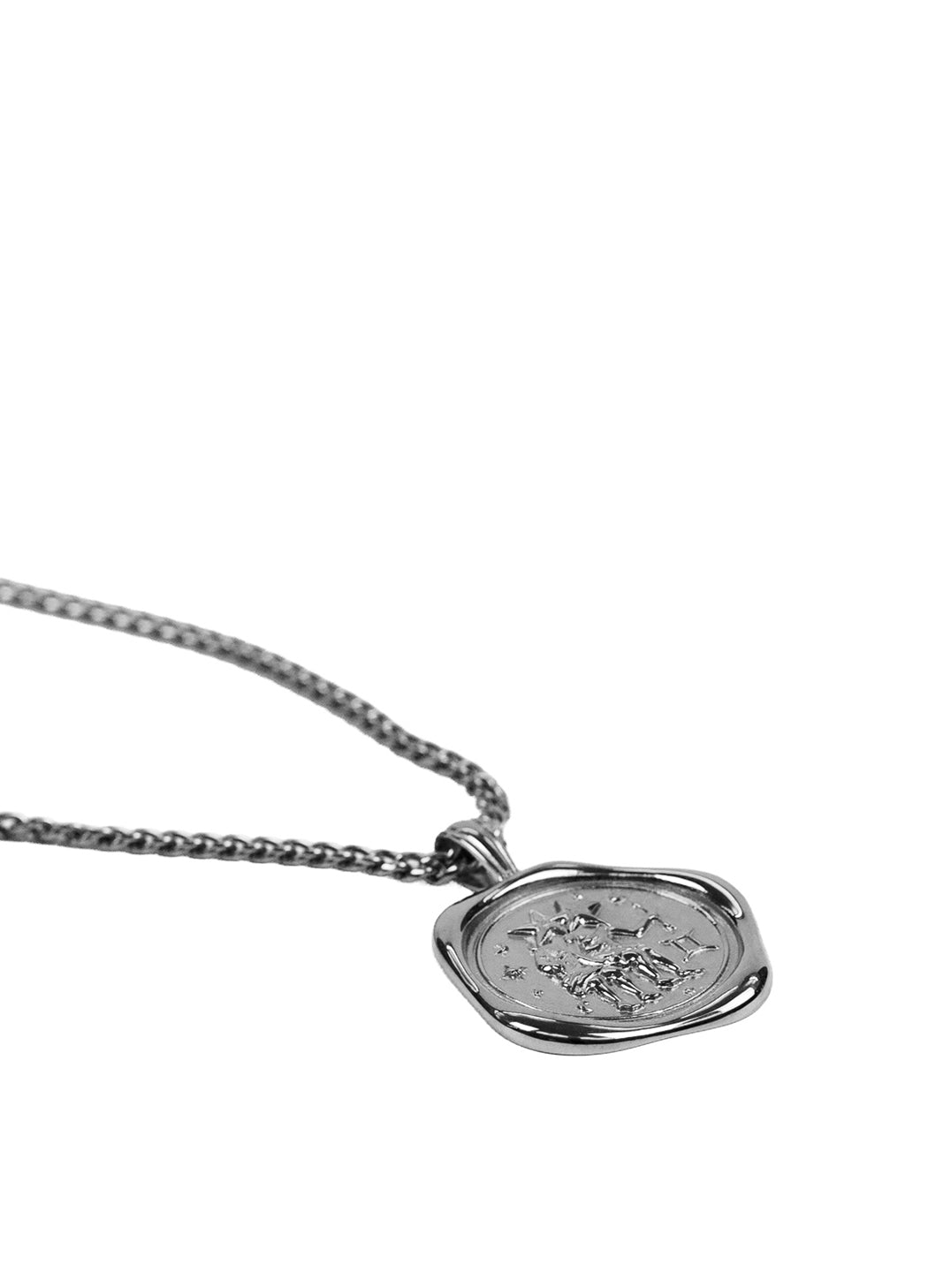 Silver Zodiac Medallion Necklace