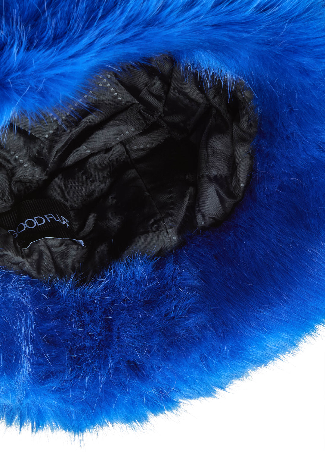 Good Fluff Faux Fur Long Fluffy Bucket Hat - Cobalt Blue