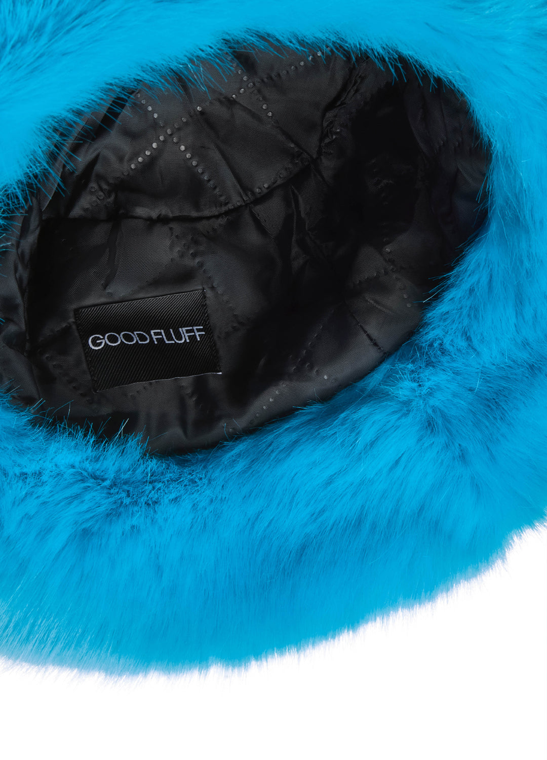 Good Fluff Faux Fur Long Fluffy Bucket Hat  - Aqua