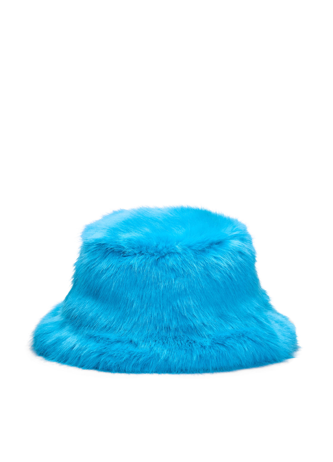 Good Fluff Faux Fur Long Fluffy Bucket Hat  - Aqua