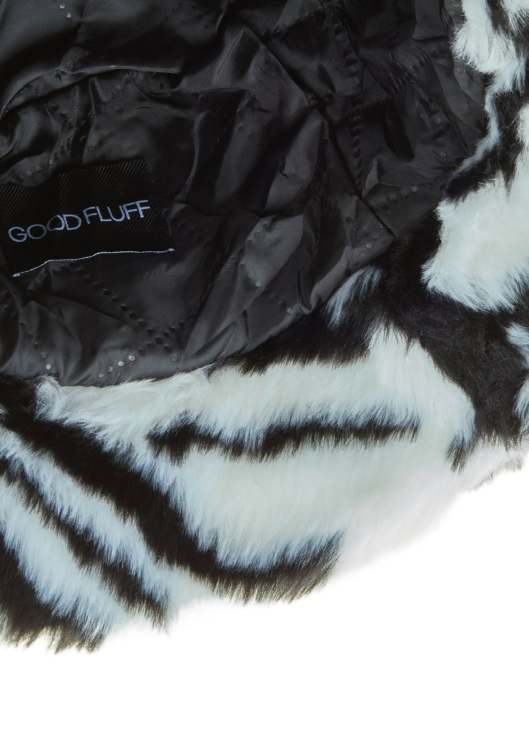Good Fluff Faux Fur Fluffy Bucket Hat - Zebra Print