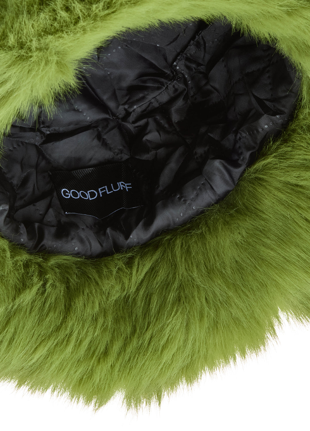Good Fluff Faux Fur Long Fluffy Bucket Hat - Olive