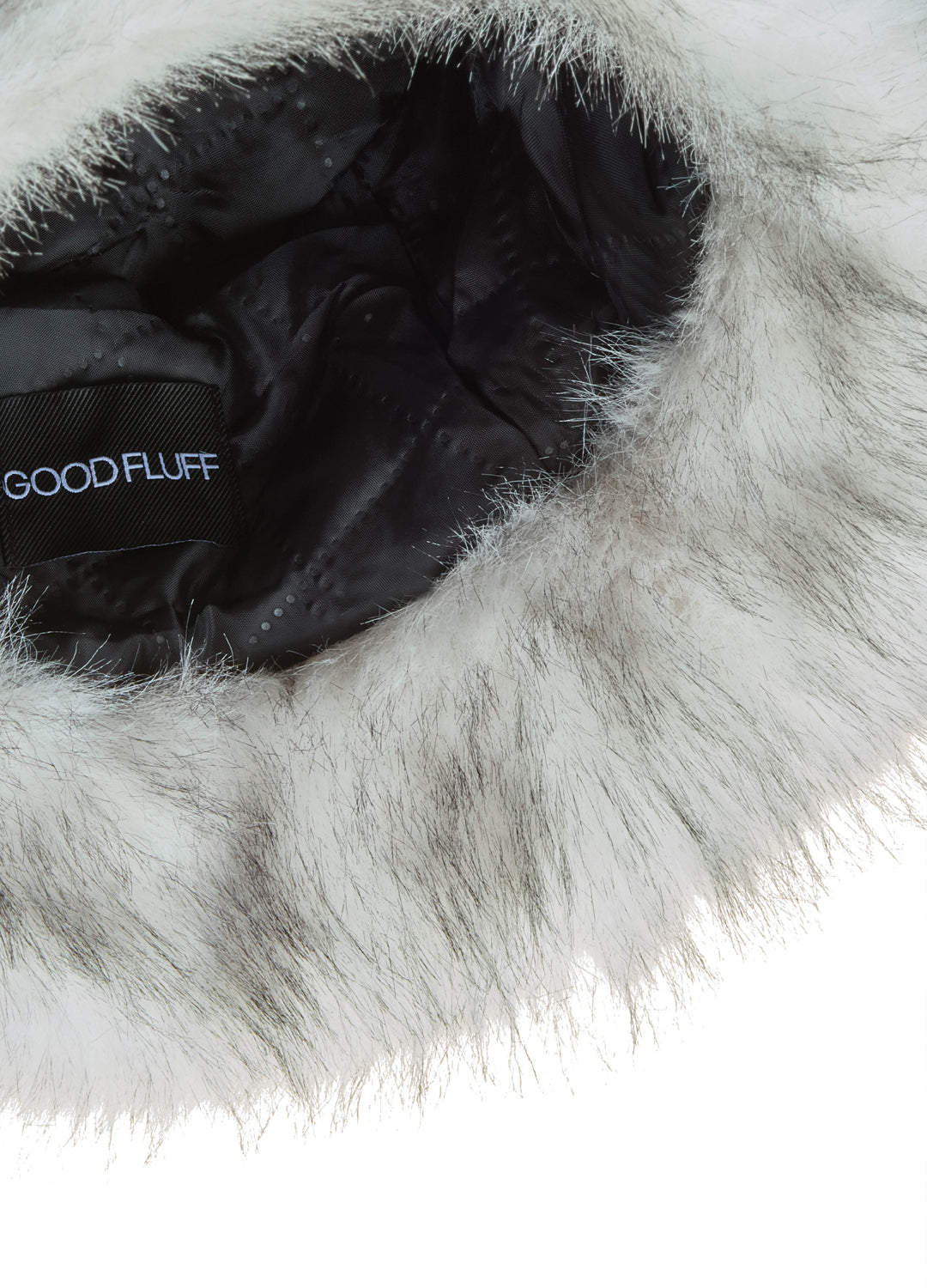 Good Fluff Faux Fur Long Fluffy Bucket Hat - Black Tip