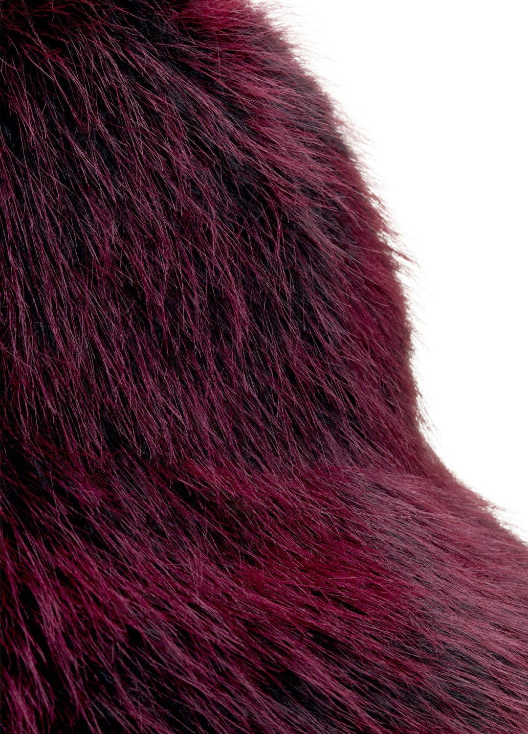 Good Fluff Faux Fur Long Fluffy Bucket Hat - Burgundy Tip