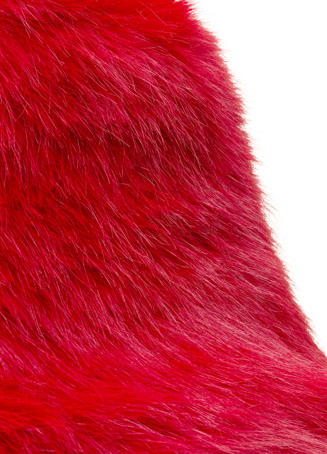 Good Fluff Faux Fur Long Fluffy Bucket Hat - Deep Red