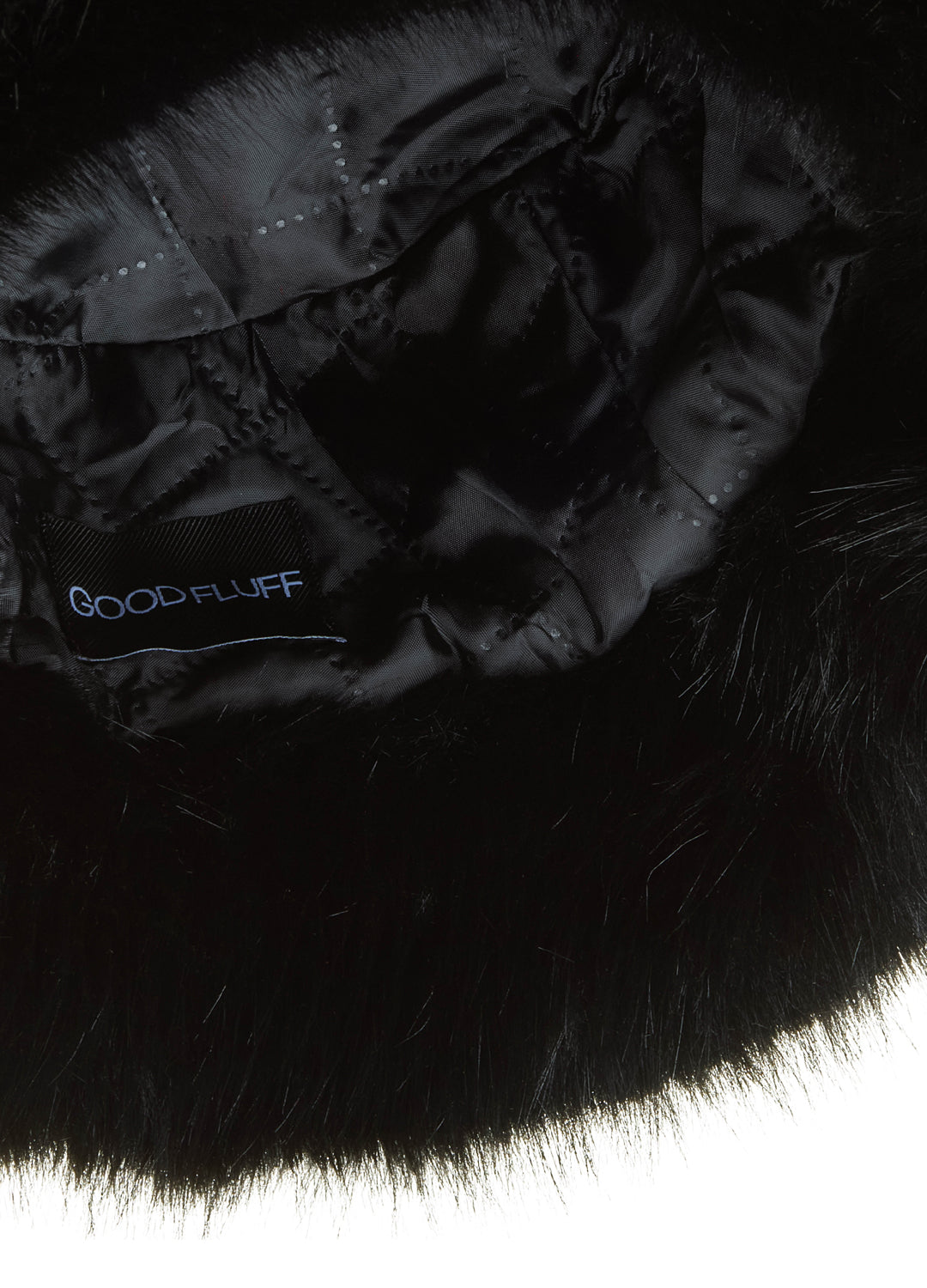 Good Fluff Faux Fur Long Fluffy Bucket Hat  - Black
