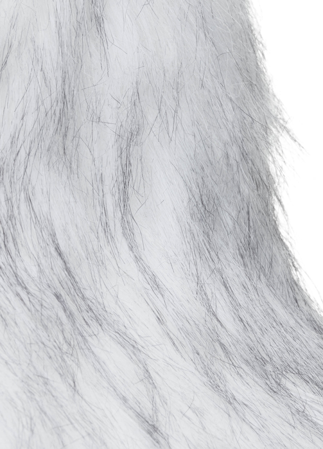 Good Fluff Faux Fur Extreme Fluffy Bucket Hat - White with Black Tips