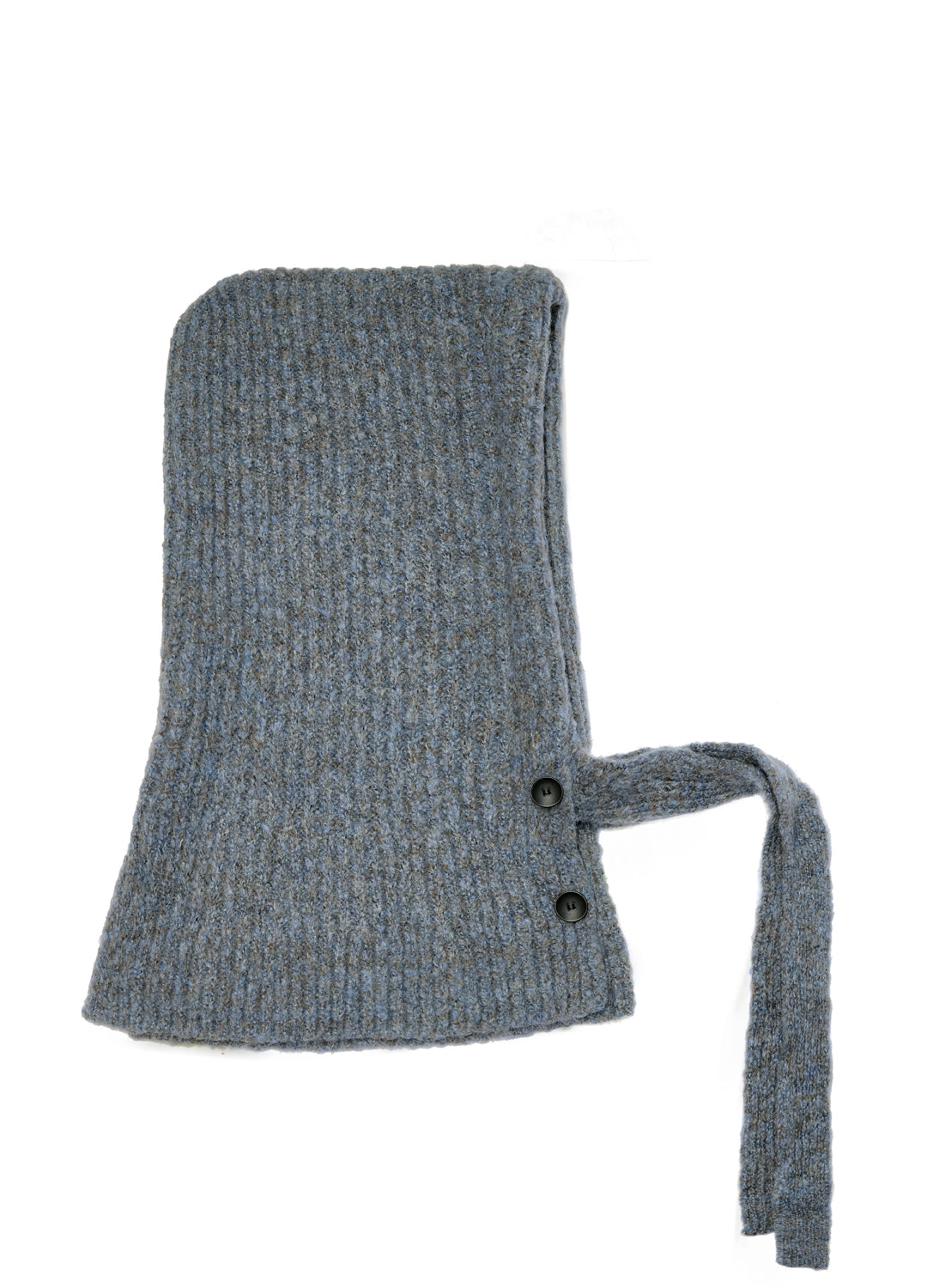 Oversized Knitted Hood Wool Blend - Slate