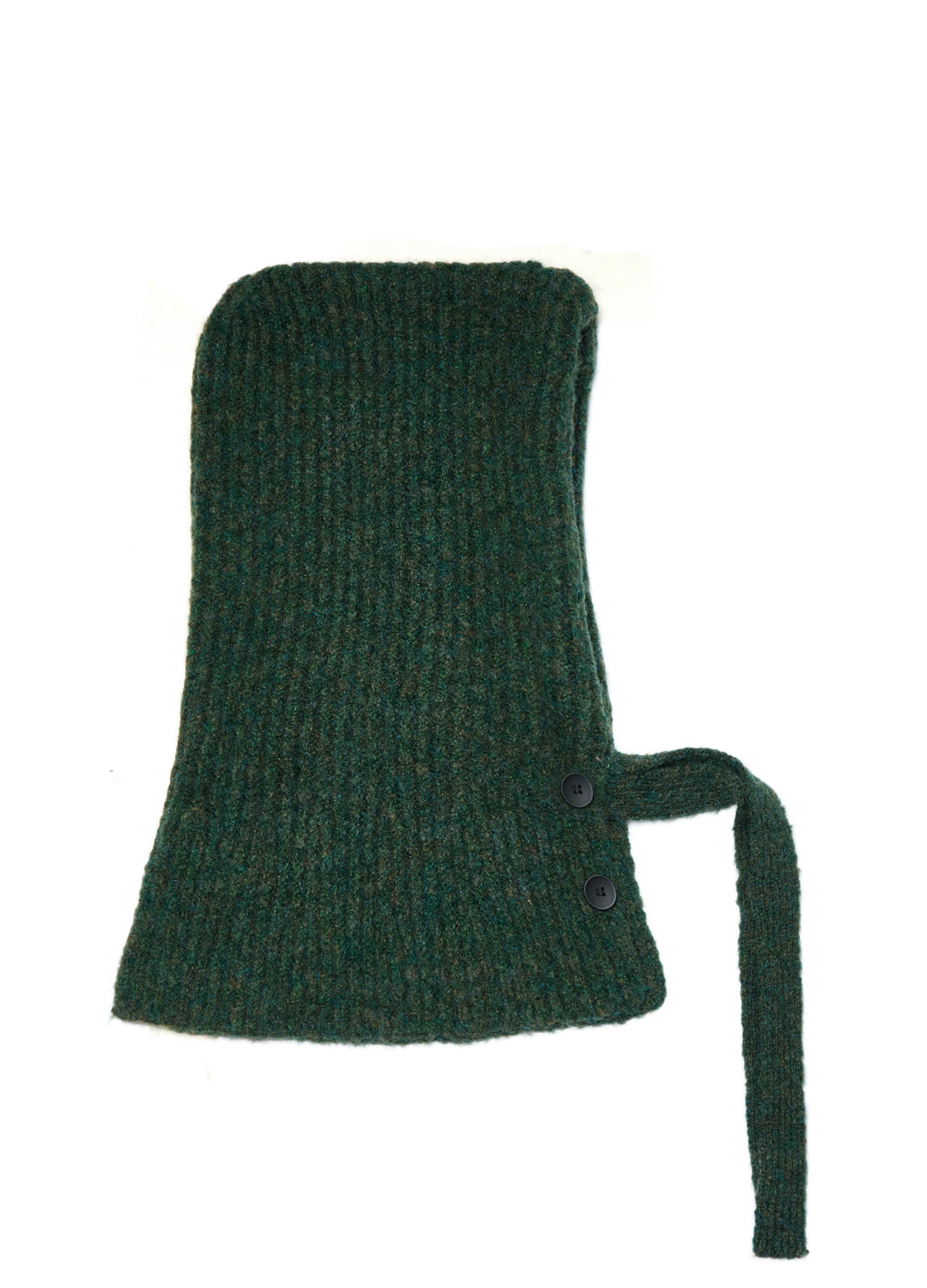Oversized Knitted Hood Wool Blend - Green