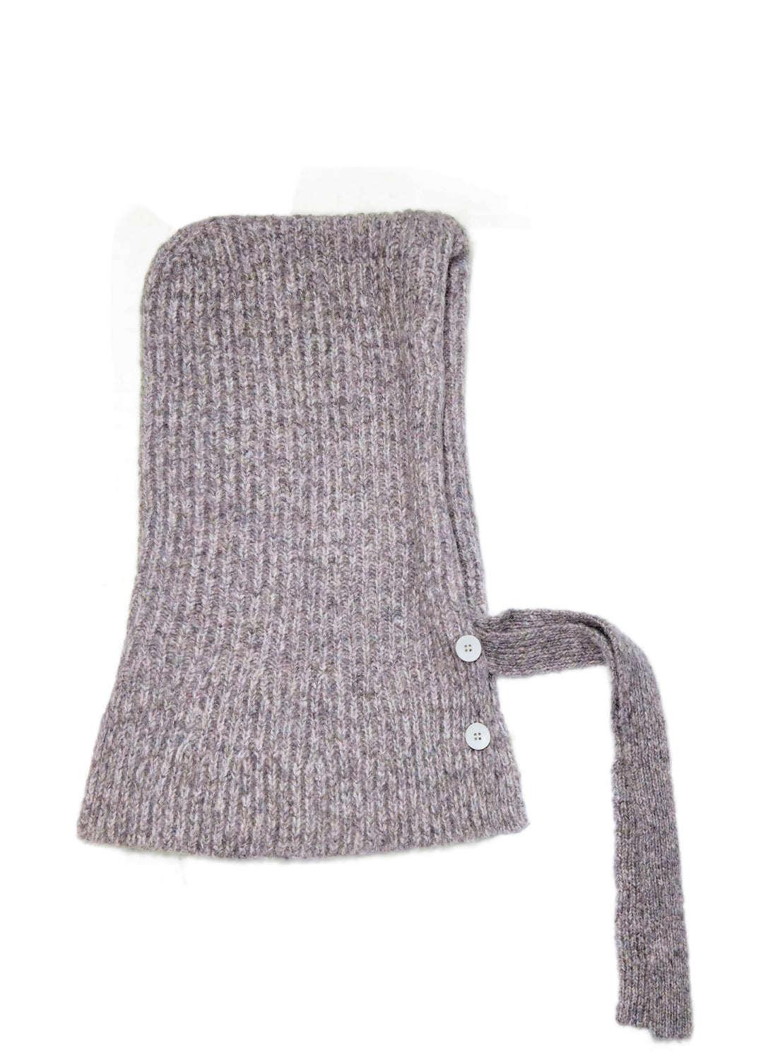 Oversized Knitted Hood Wool Blend - Lavender