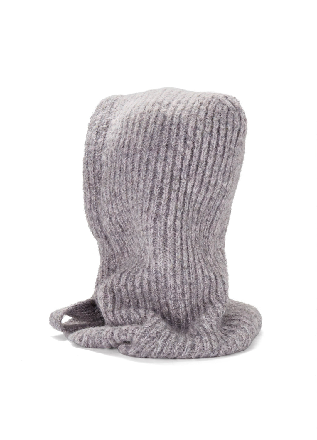 Oversized Knitted Hood Wool Blend - Lavender