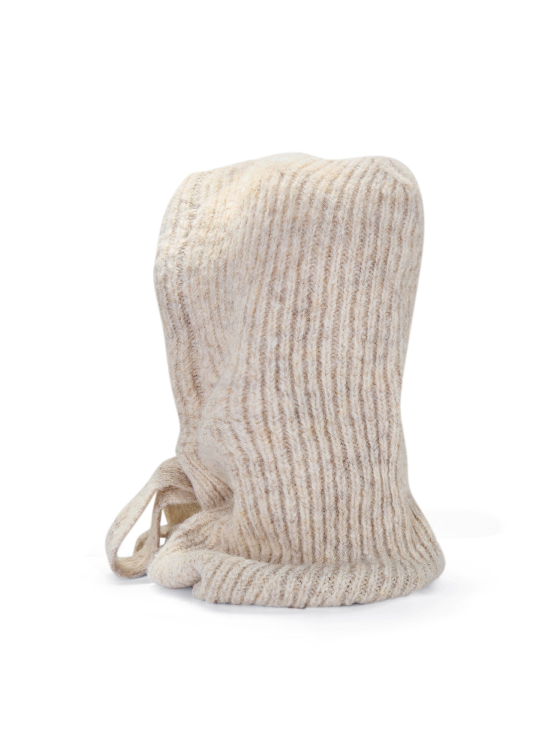 Oversized Knitted Hood Wool Blend - Cream