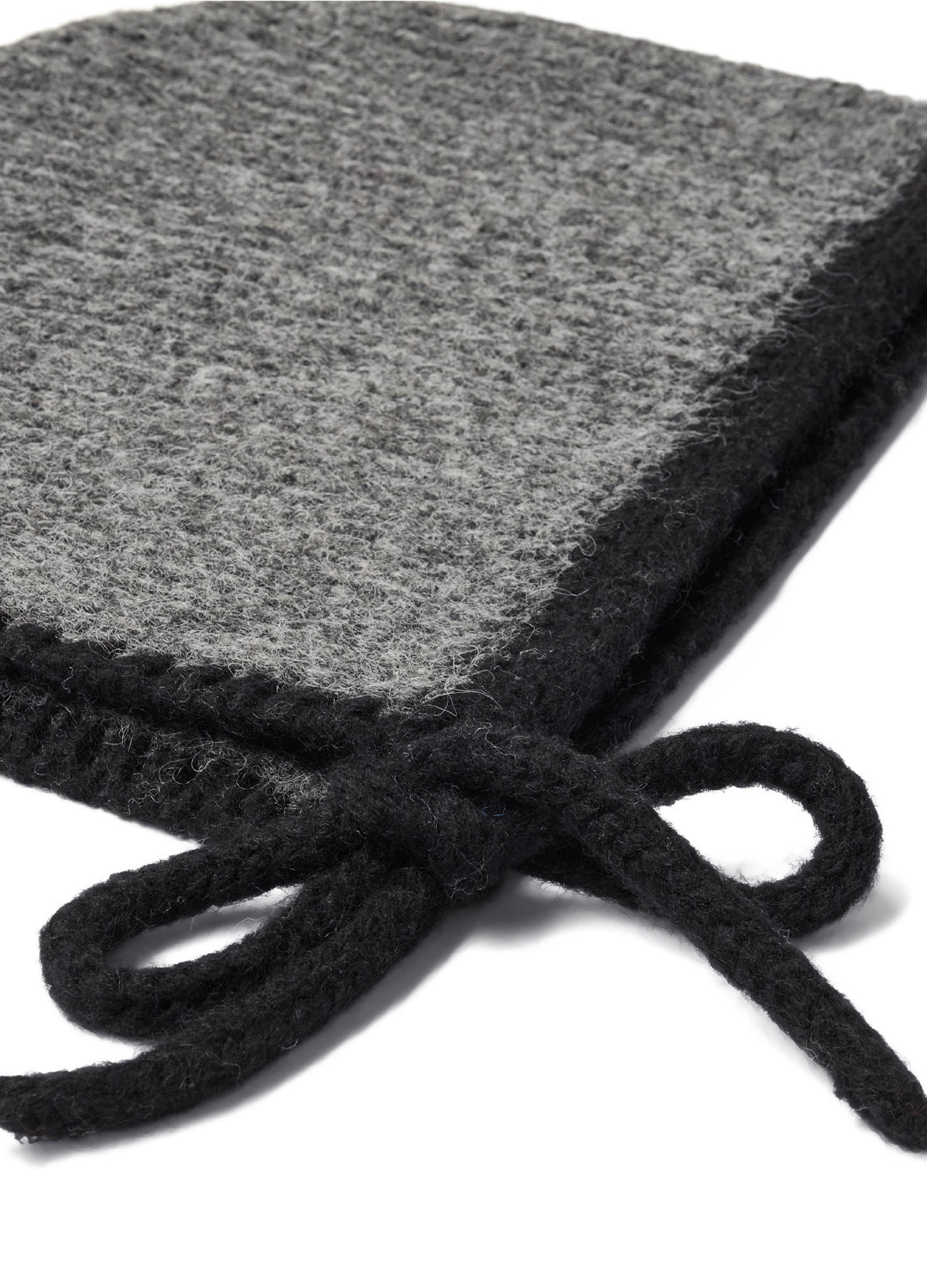Two Tone Knitted Bonnet - Grey / Black