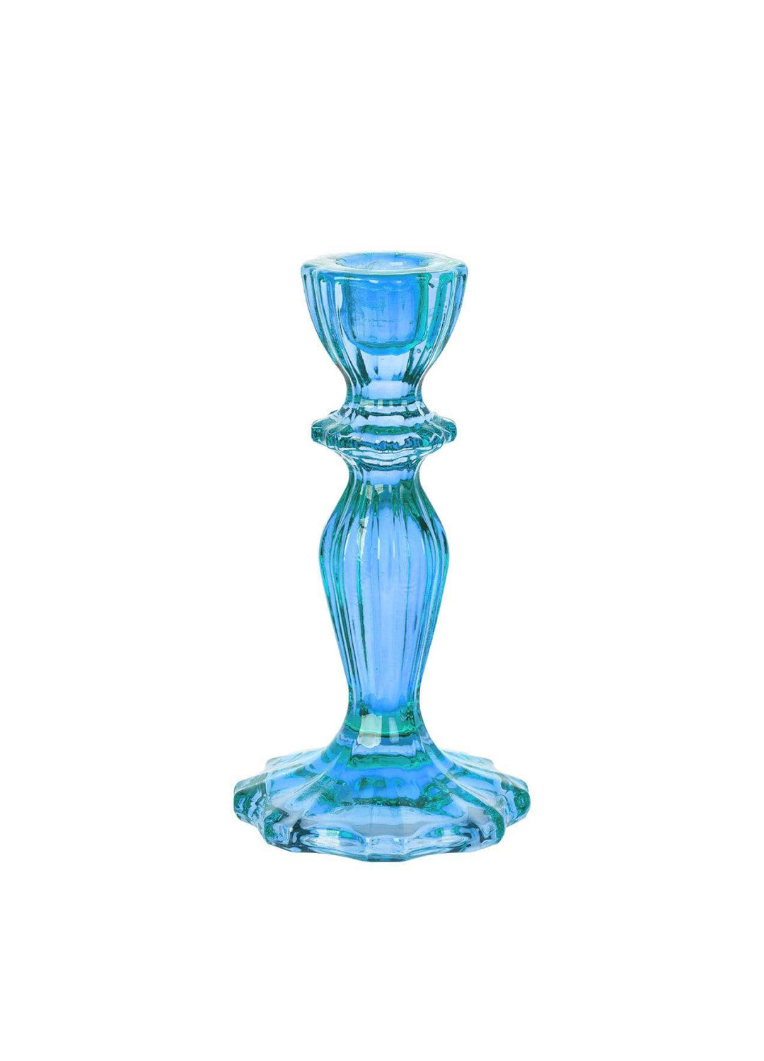 Glass Candle Holder - Blue