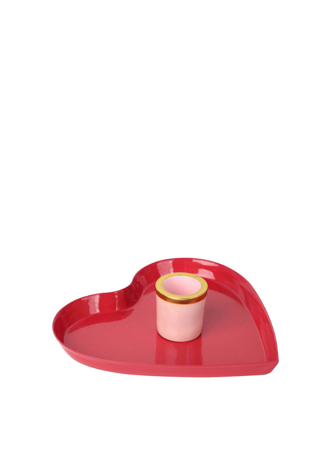 Enamel Heart Candle Holder