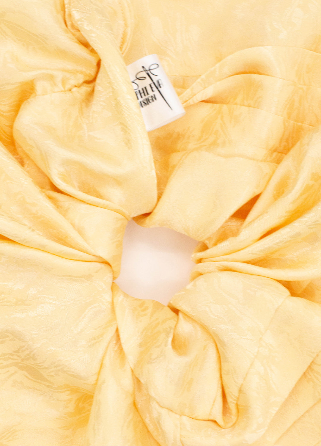 Delphi Eva Reworked Vintage Scrunchie - Pale Yellow