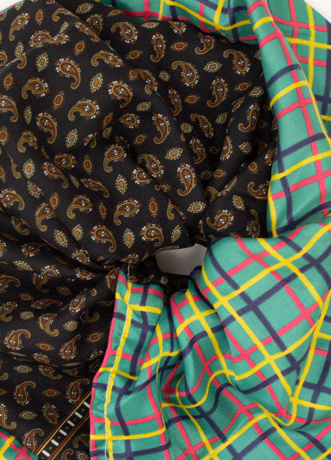 Delphi Eva Reworked Vintage Scrunchie - Geometric + Paisley