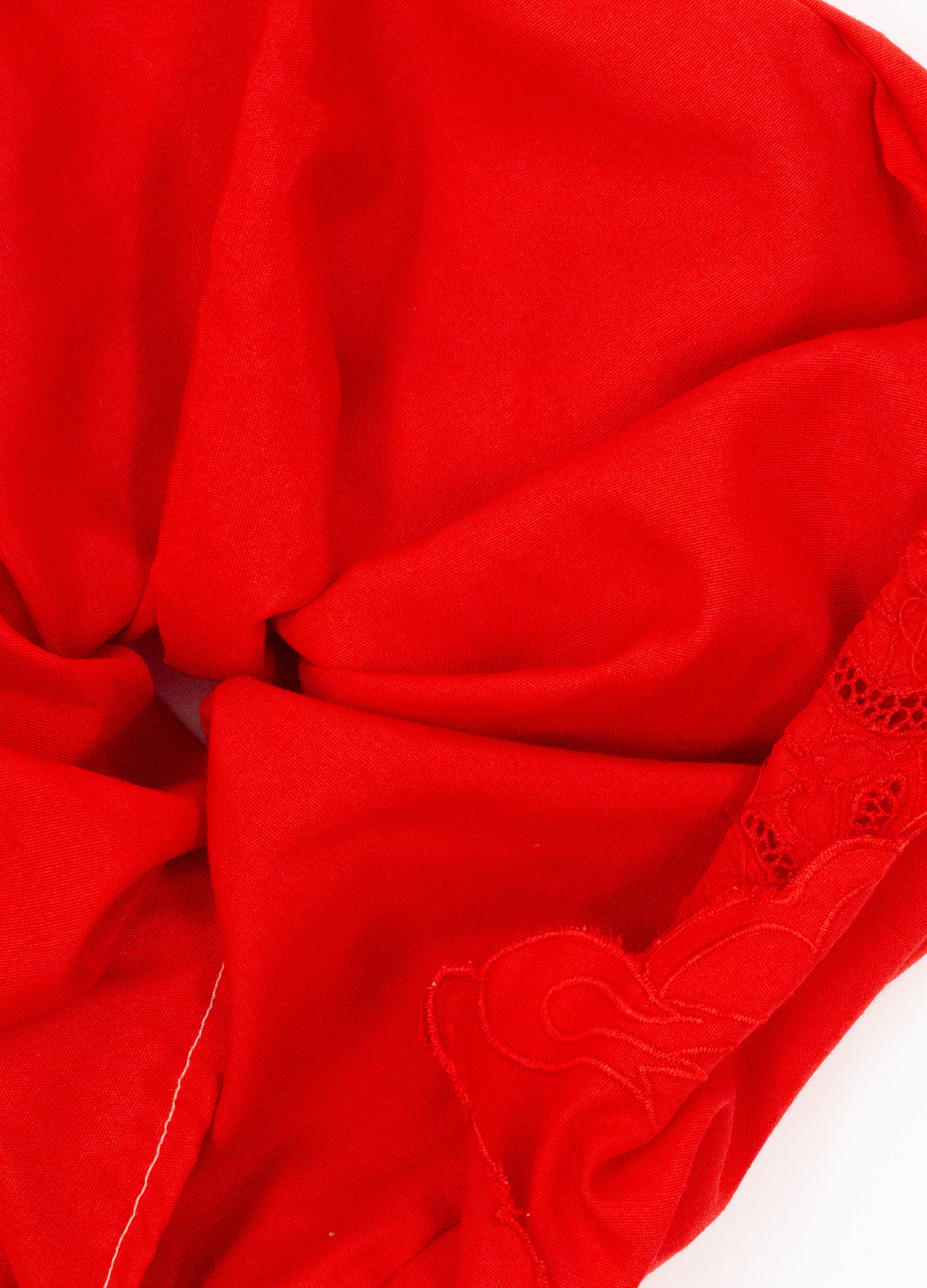 Delphi Eva Reworked Vintage Scrunchie - Red