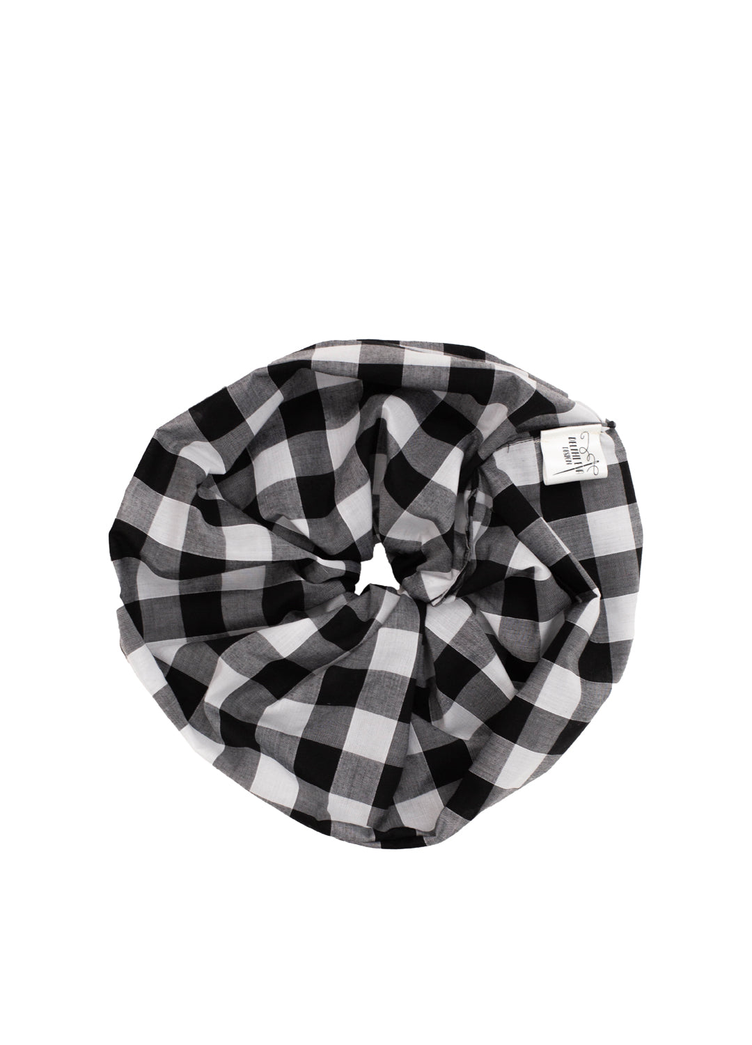 Delphi Eva Gingham Scrunchie - Black & White