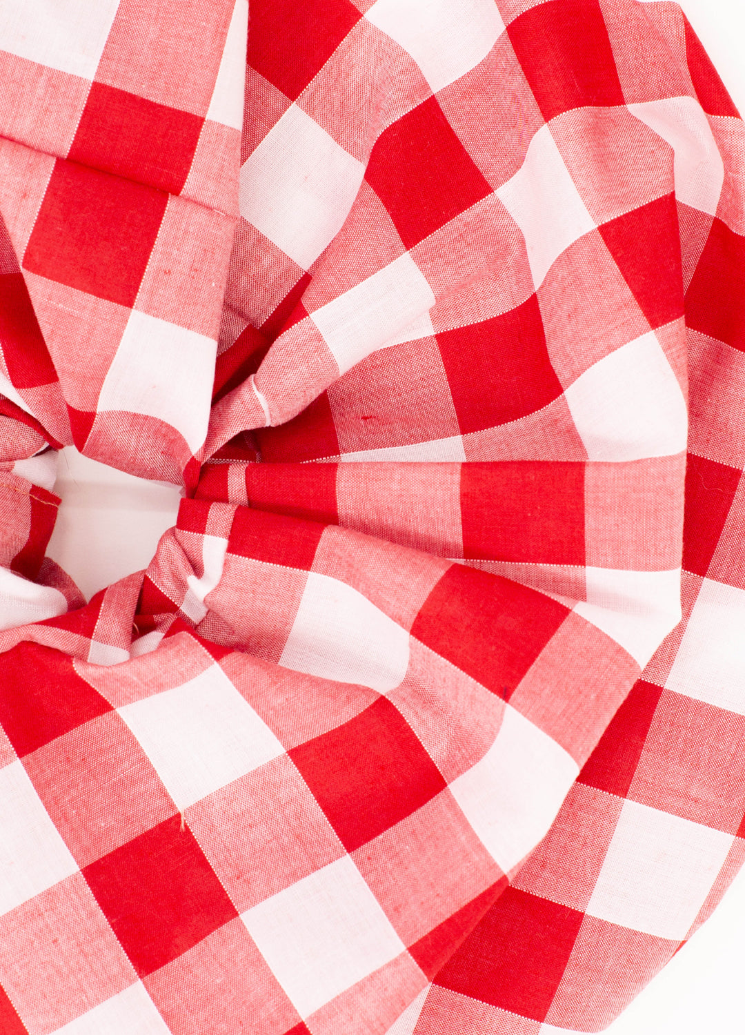Delphi Eva Gingham Scrunchie - Red & White