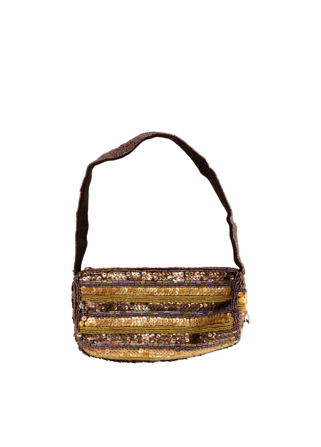 Vintage Sequin Beige Hand Bag