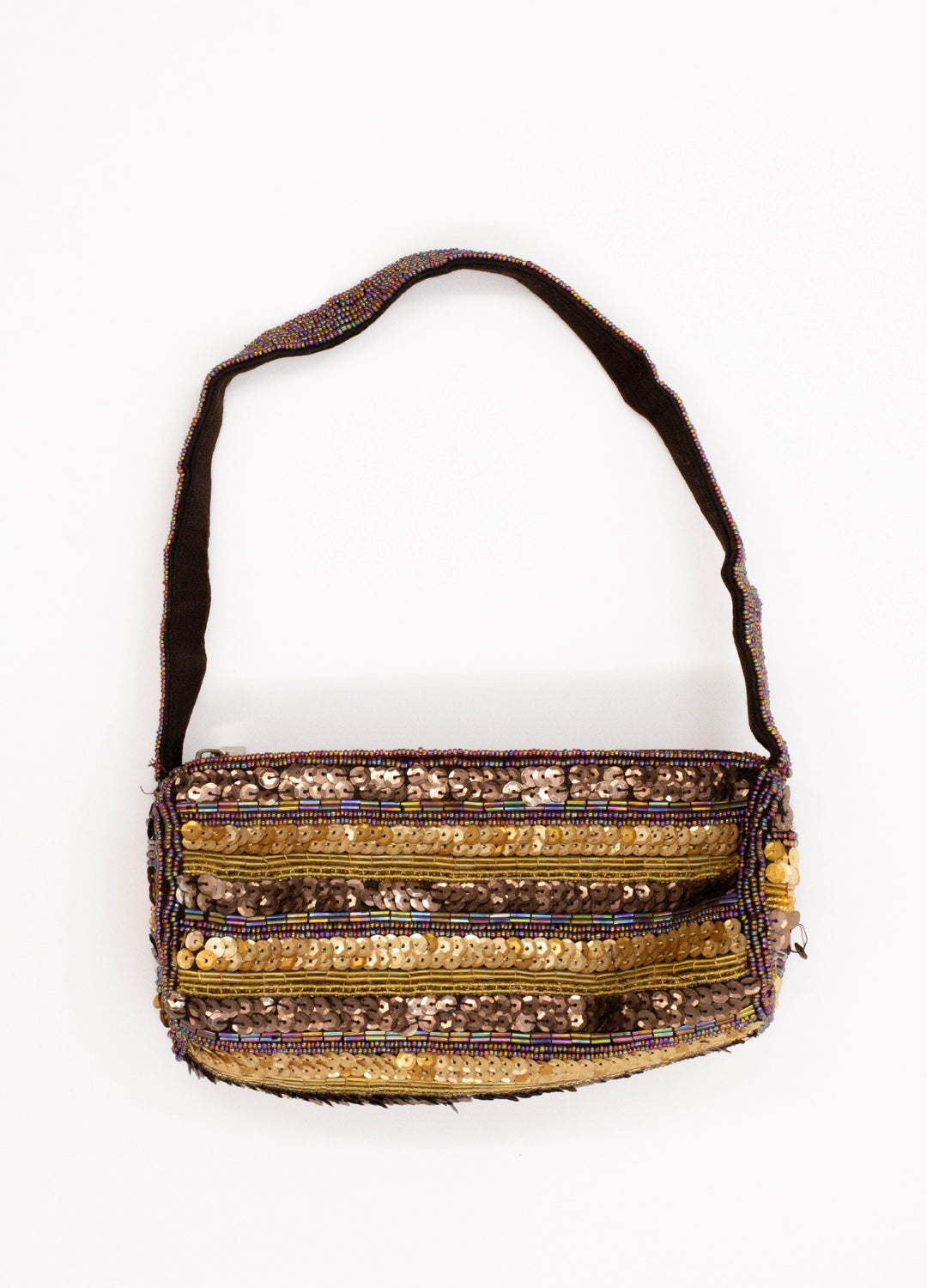 Vintage Sequin Beige Hand Bag
