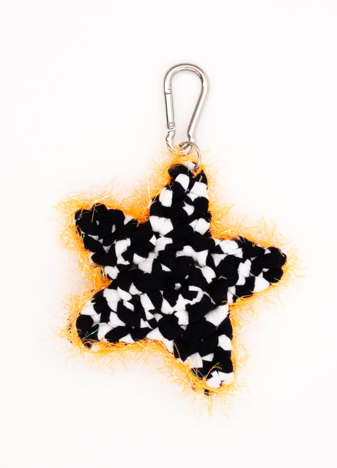 Sloe Mosey Star Bag Charm - Black + Orange