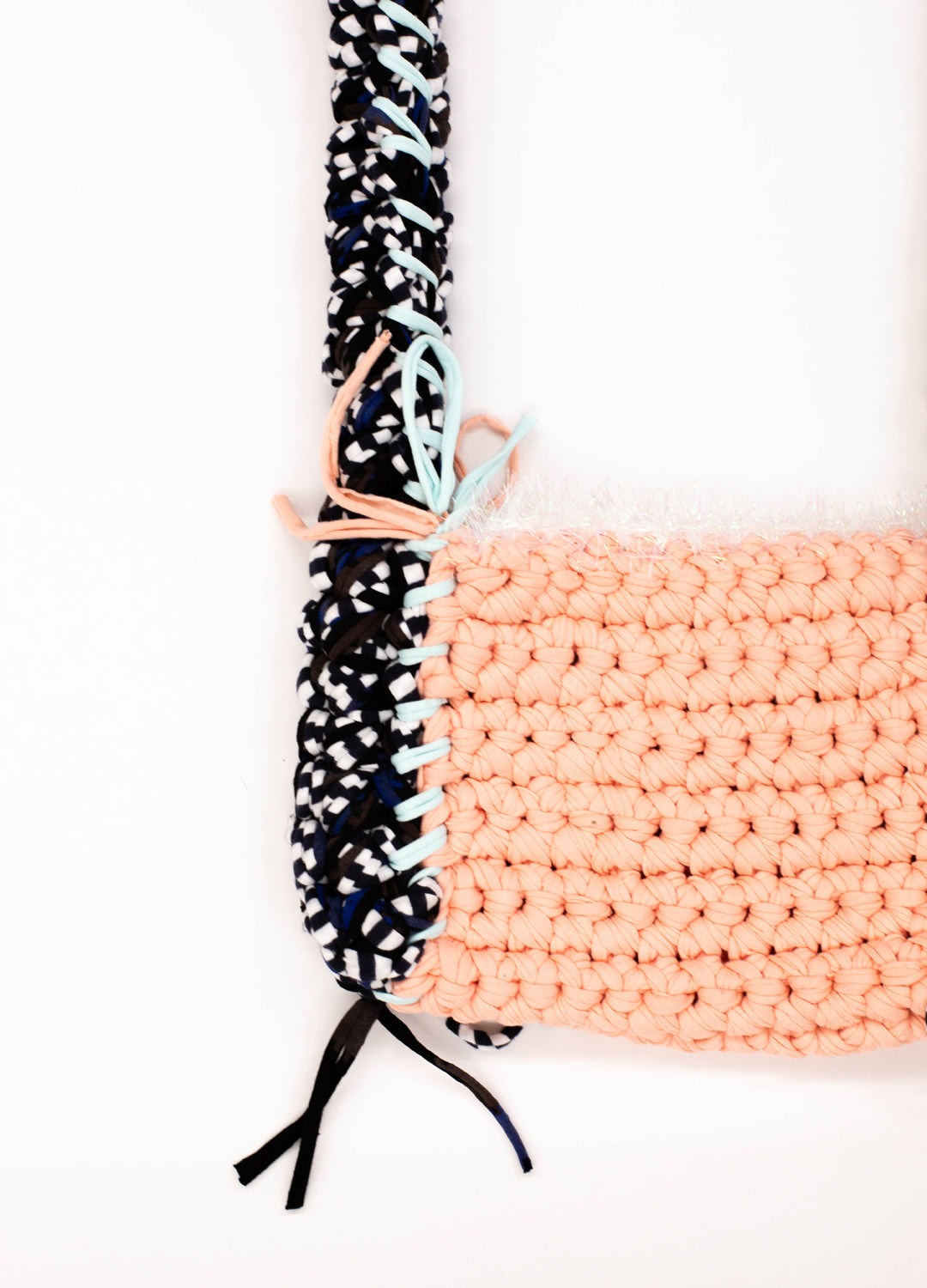 Sloe Mosey Angelica Bag - Salmon + Black