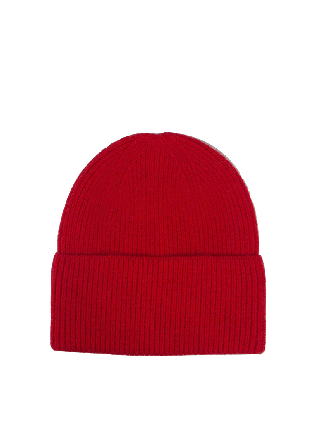 Ribbed Beanie Hat - Red
